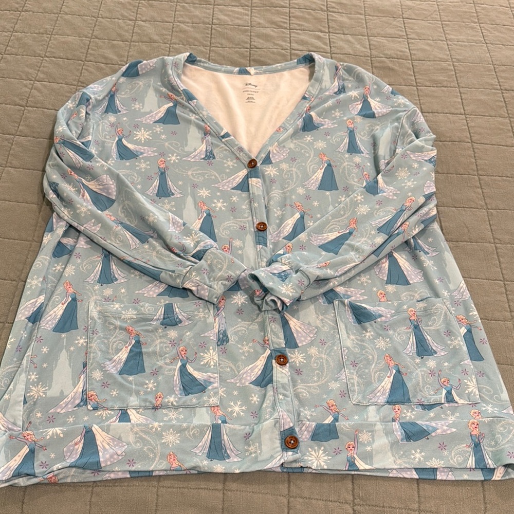 Posh Peanut Blue Patterned Cardigan